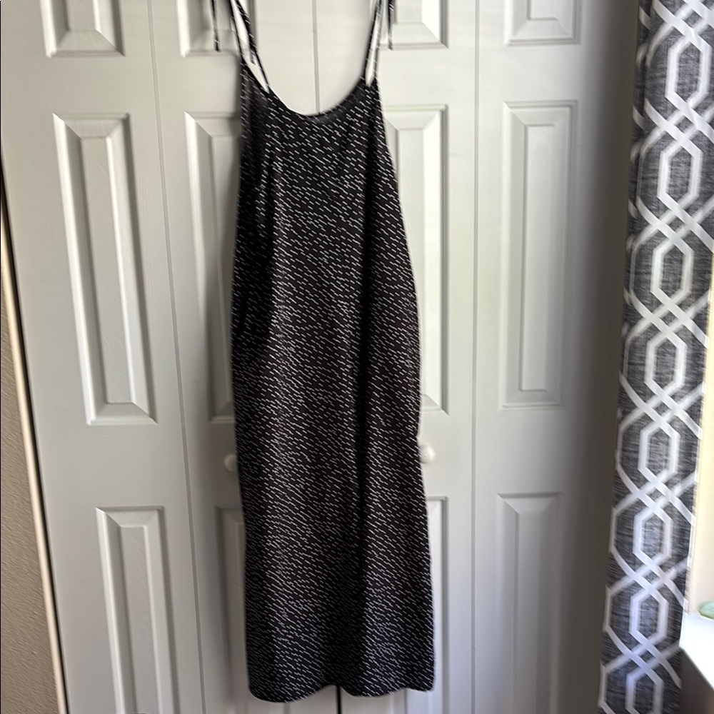 SHEIN Black and White Sleeveless Spaghetti Strap Jumpsuit
